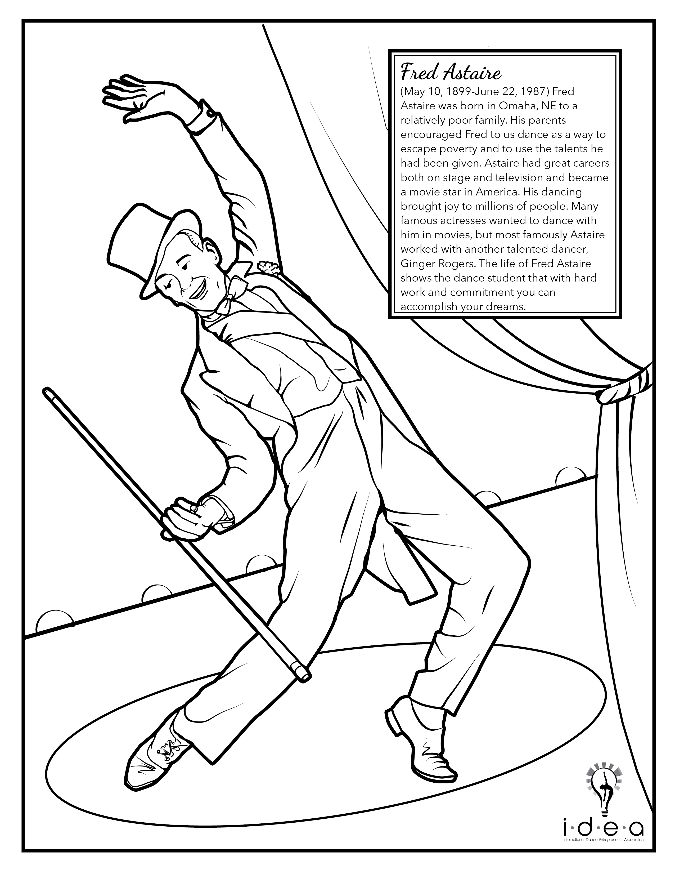 jazz dancing coloring pages