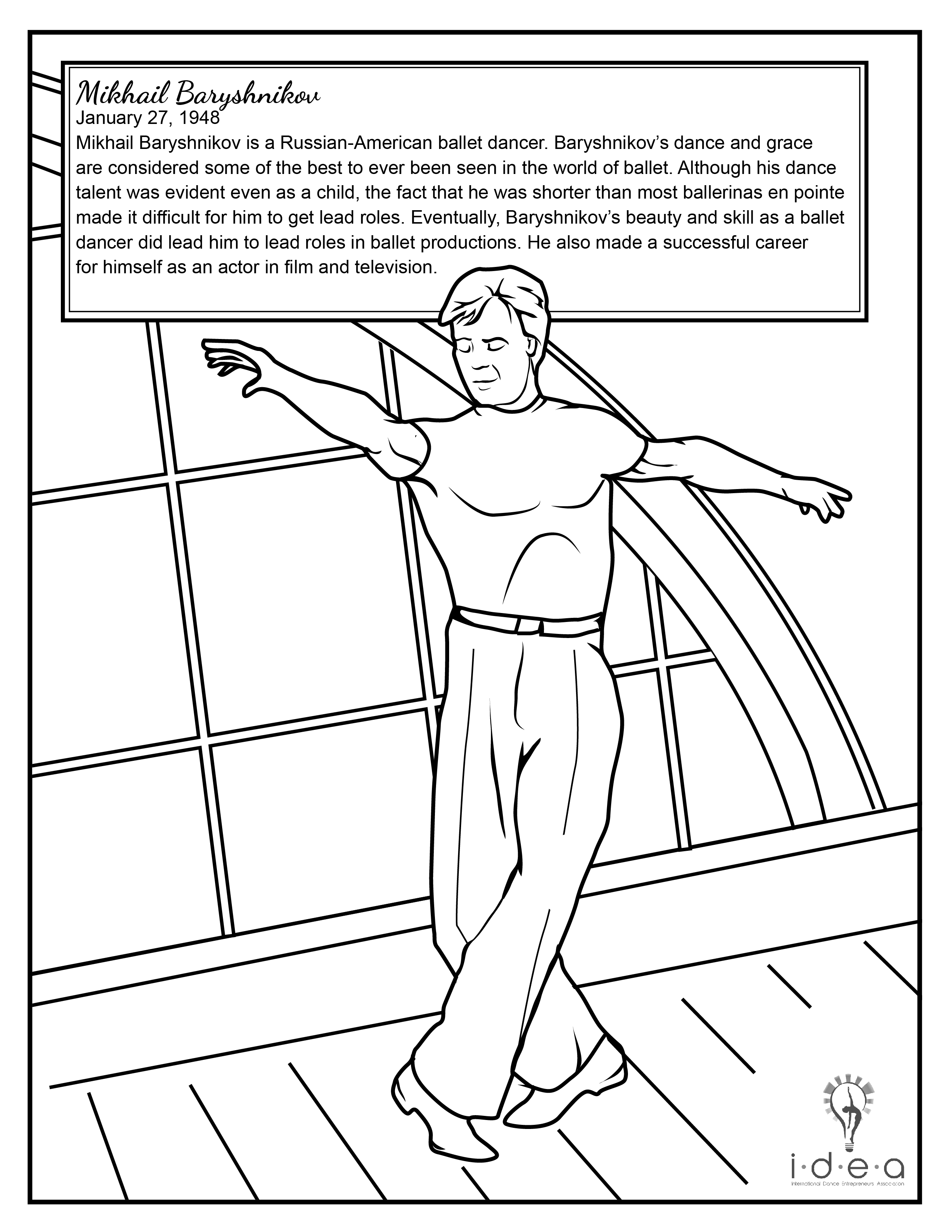 tap dance coloring page